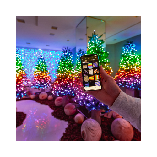 LEDWORKS SRL TWS250STP-GUS Twinkly Strings - App-controlled LED Lights String with 250 RGB (16 million colors) LEDs. 65.6ft. Green wire. Indoor and outdoor smart lighting decoration.