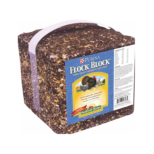 LAND O'LAKES PURINA FEED LLC 3003351-603 Flock Block Poultry Supplement, Whole GraIn. 25-Lbs.