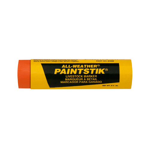 Paintstick Livestock Marker, All Weather, Orange - pack of 12