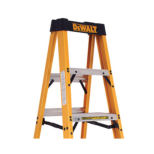 DEWALT DXL3010-06 Step Ladder, 124 in Max Reach H, 5-Step, 300 lb, Type IA Duty Rating, 3 in D Step