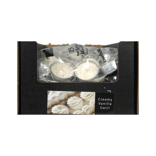 Candle Lite 4533570 1647570 Tea Light Candle, Creamy Vanilla Swirl Fragrance, Ivory Candle - pack of 25