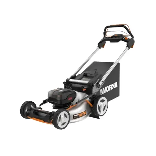 Worx WG753 NITRO Lawn Mower, 5 Ah, 40 V Battery, Lithium-Ion Battery, 20 in W Cutting, 1-Blade