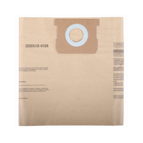 DEWALT DXVA19-4104 5-8 GAL Vac Dustbag  pack of 3