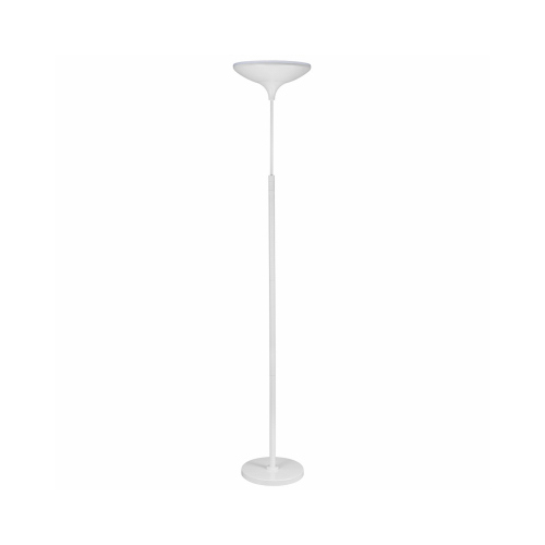 LED Floor Lamp Torchiere, Dimmable, Matte White, 71-In.