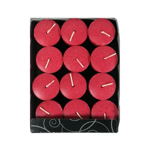 Candle Lite 4520021-XCP12 1276021 Scented Votive Candle, Apple Cinnamon Crisp Fragrance, Crimson Candle, 10 to 12 hr Burning - pack of 12