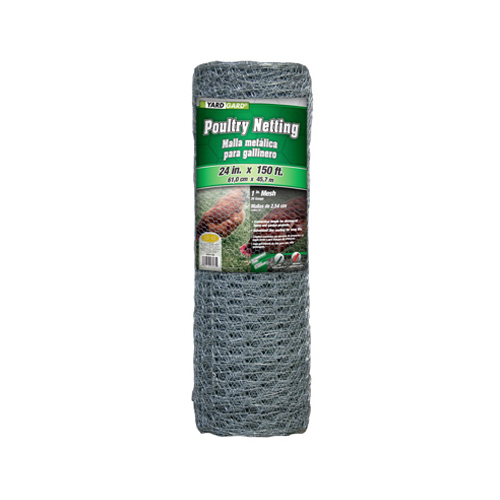 Galvanized Poultry Netting, 1-In. Mesh, 24-In. x 150-Ft.