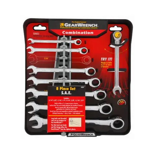 Ratcheting Wrench Set, SAE 8-Pc.