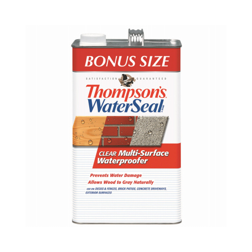 Thompson's Waterseal 24111 Multi-Surface Water Sealer, Clear, Bonus Size, 1.2-Gallons