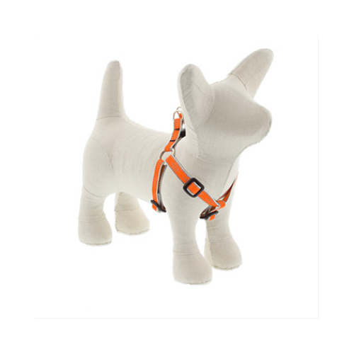 Step-In Puppy & Small Dog Harness, Reflective Orange Diamond Pattern, 1/2 x 12 - 18-In.