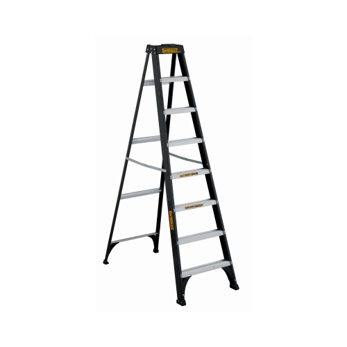 DEWALT DXL3110-08 Step Ladder, 7-Step, 250 lb, Type I Duty Rating, 3-3/4 in D Step, Fiberglass