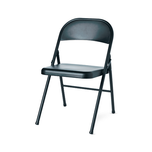 Steel Folding Chair, Black