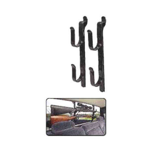 Car Gun Rack, Black Metal, 9 to 14-In.