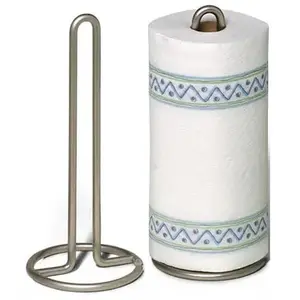 SPECTRUM DIVERSIFIED DESIGNS 41078 Euro Paper Towel Holder, Satin Nickel
