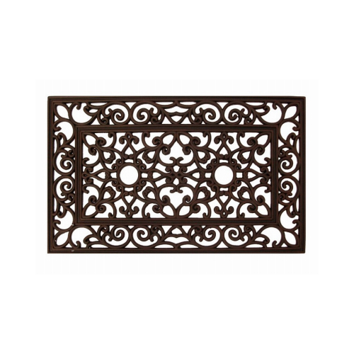 FIBRE WORLD PLM 14333 Rubber Doormat, Bronzed, 18 x 30-In.