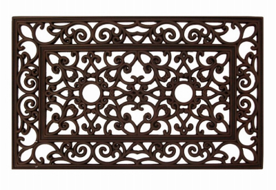 FIBRE WORLD PLM 14333 Rubber Doormat, Bronzed, 18 x 30-In.