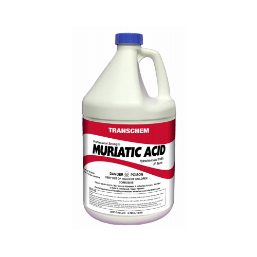 MA1 Muriatic Acid, Liquid, Acrid, Pungent, Clear, 1 gal, Bottle - pack of 4
