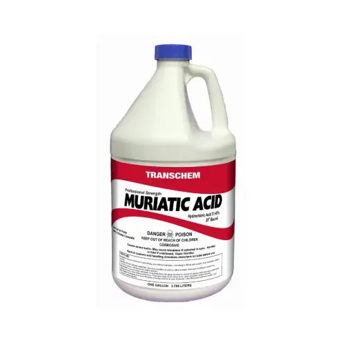 MA1 Muriatic Acid, Liquid, Acrid, Pungent, Clear, 1 gal, Bottle