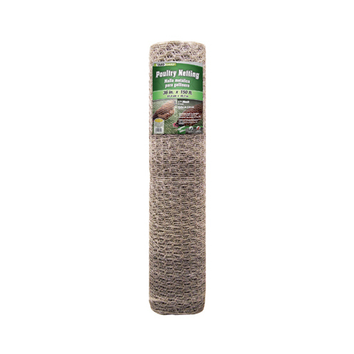 Galvanized Poultry Netting, 1-In. Mesh, 36-In. x 150-Ft.