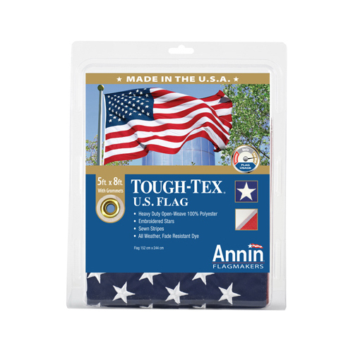 Annin 182008 Tough Tex U.S. Flag, 2-Ply Polyester, 5 x 8-Ft.