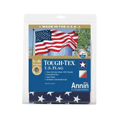 Annin 182008 Tough Tex U.S. Flag, 2-Ply Polyester, 5 x 8-Ft.