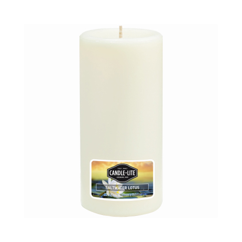 Everyday Scented Pillar Candle, Saltwater Lotus, 6-In.