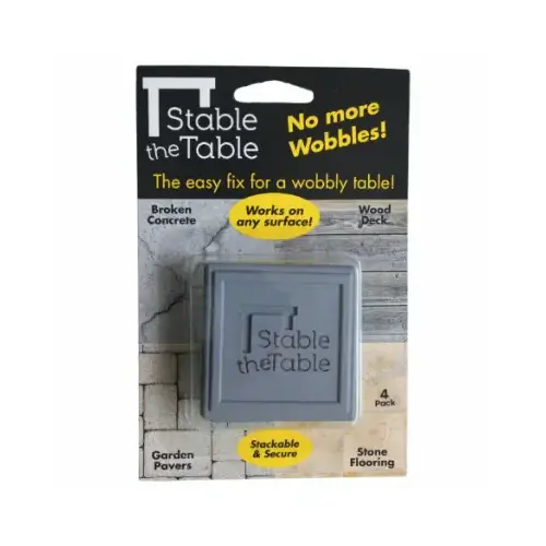 Table Wobble Fixer, Gray, Square - pack of 4