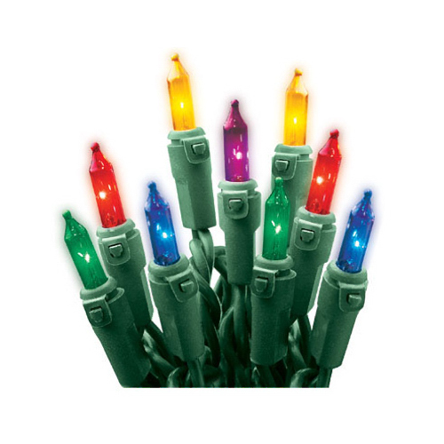 Christmas Stay-Lit Light Set, Mini, Multi, 150-Ct.