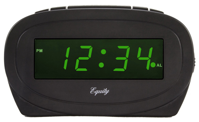 LA CROSSE TECHNOLOGY LTD 30226 Equity Alarm Clock, 0.6-In. Green LED Display