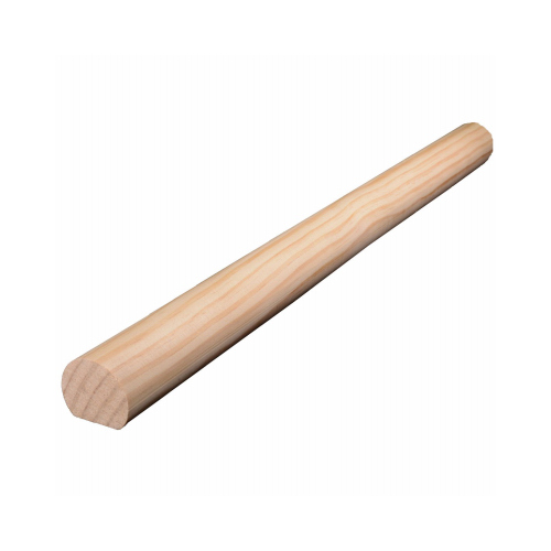 Alexandria Moulding 0W231-20096C1-XCP6 Hand Rail Moulding, 96 in L, 1-1/2 in W, Pine Wood - pack of 6