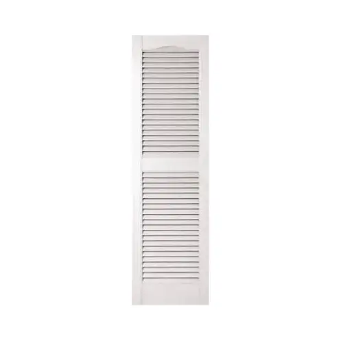 BORAL BUILDING PRODUCTS 010140052001 15 x 52-In. White Louvered Shutters, Pair