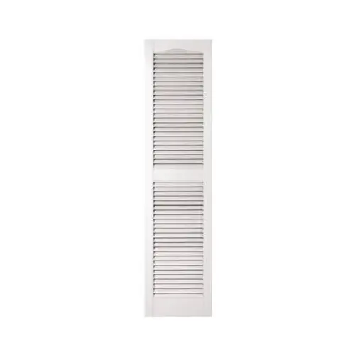 BORAL BUILDING PRODUCTS 010140060001 15 x 60-In. White Louvered Shutters, Pair