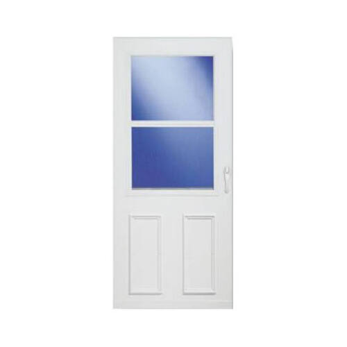 Storm Door, Multi-Vent, White Duratech, Solid Wood Core, 36 x 81-In.