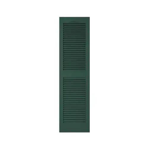 BORAL BUILDING PRODUCTS 010140055028 15 x 55-In. Forest Green Louvered Shutters, Pair