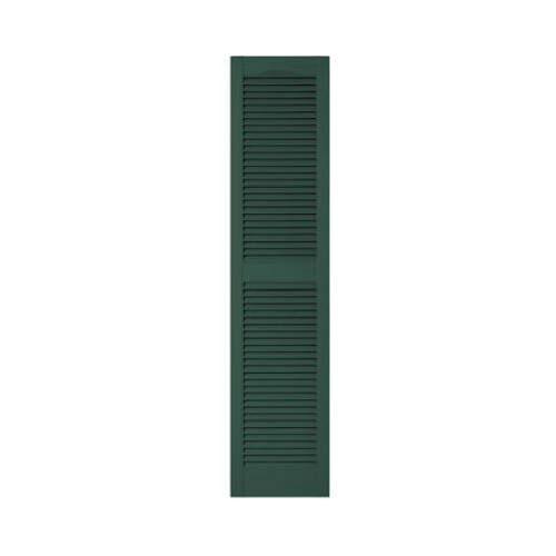 BORAL BUILDING PRODUCTS 010140064028 15 x 64-In. Forest Green Louvered Shutters, Pair
