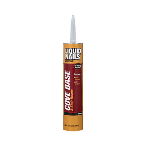 Liquid Nails CB-10-XCP12 Cove Base and Stair Tread Adhesive, Tan, 10 oz Cartridge - pack of 12