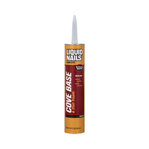 Liquid Nails CB-10 Cove Base and Stair Tread Adhesive, Tan, 10 oz Cartridge