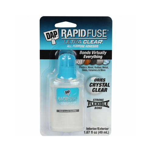 DAP 7079800180 RapidFuse All-Purpose Adhesive, Clear, 1.67 fl-oz Bottle