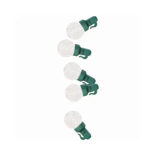 Christmas Pro-Series G30 Faceted Micro String Lights, Pure White, 50 Lights