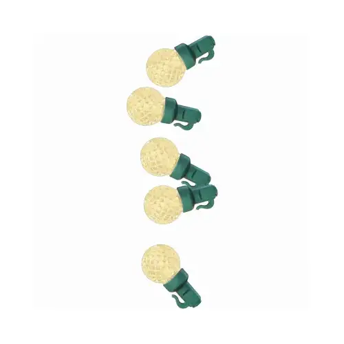 LEDUP MANUFACTURING GROUP LTD PS50G30FWW Christmas Pro-Series G30 Faceted Micro String Lights, Warm White, 50 Lights
