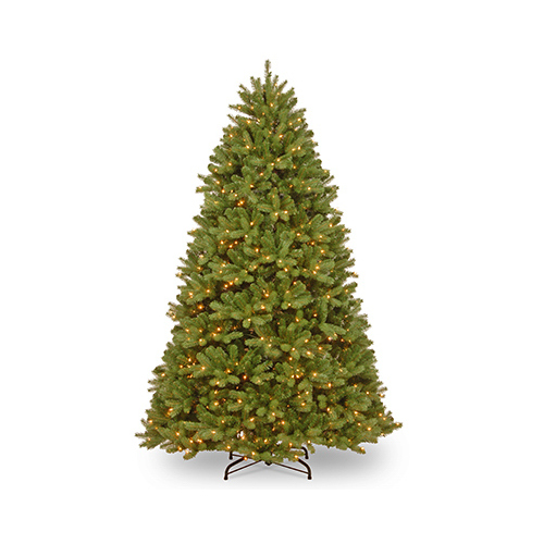 NATIONAL TREE CO-IMPORT PEND2-310P-75 Artificial Newberry Spruce Pre-Lit Christmas Tree, 750 Clear Lights, Hinged, 7.5 Ft.