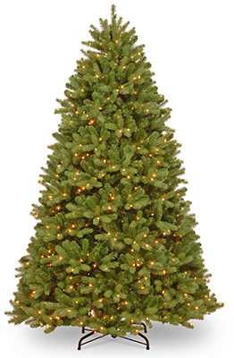 NATIONAL TREE CO-IMPORT PEND2-310P-75 Artificial Newberry Spruce Pre-Lit Christmas Tree, 750 Clear Lights, Hinged, 7.5 Ft.