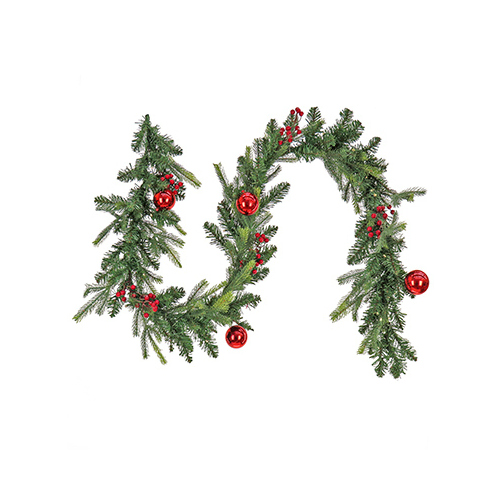 NATIONAL TREE CO-IMPORT PETC8-306-6AB1 Feel Real Scotch Creek Fir Artificial Christmas Garland, 50 Warm White LED Lights, 10 In. x 6 Ft.