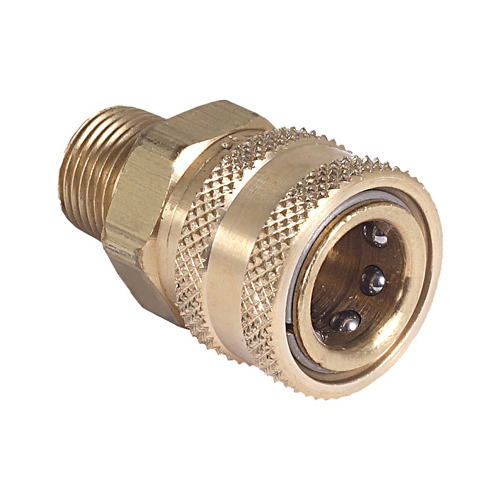 Adapter, 3/8 x 3/8 in Connection, Quick Connect Socket x MNPT, Brass