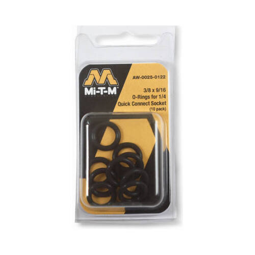Mi-T-M AW-0025-0123 O-Ring Seal, 1/2 to 11/16 in ID, Rubber - pack of 10