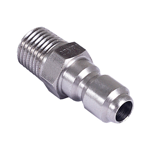 Mi-T-M AW-0017-0002 Adapter, 1/4 x 1/4 in Connection, Quick Connect Plug x MNPT, Stainless Steel