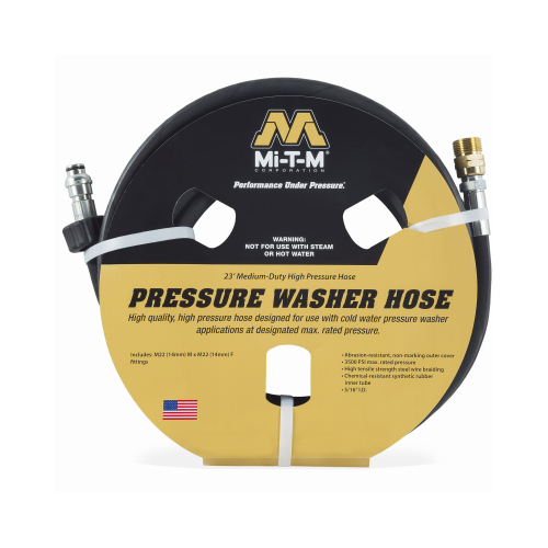 Mi-T-M AW-0050-0176 Pressure Washer Hose, 5/16 in, 23 ft L, Plug