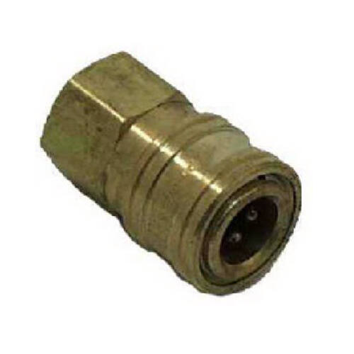 Adapter, 1/4 x 1/4 in Connection, Quick Connect Socket x FNPT, Brass