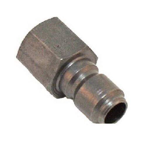 Mi-T-M AW-0017-0006 Adapter, 3/8 x 3/8 in Connection, Quick Connect Plug x FNPT, Stainless Steel, Zinc