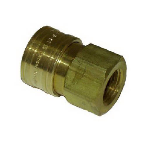 Adapter, 3/8 x 3/8 in Connection, Quick Connect Socket x FNPT, Brass