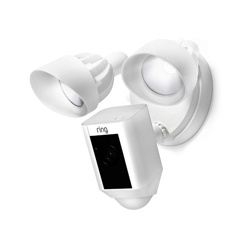Smart HD Wi-Fi Security Camera + LED Flood Light, White